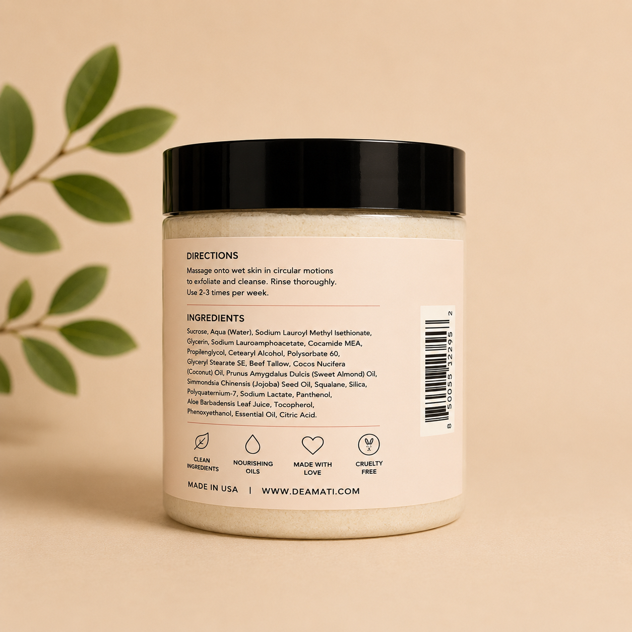 DEAMATI Foaming Body Scrub