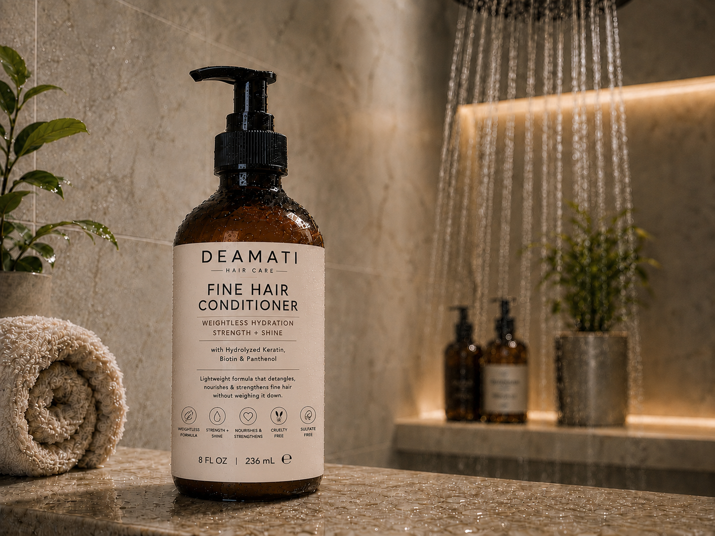 DEAMATI Fine Hair Conditioner Weightless Hydration + Strength + Shine