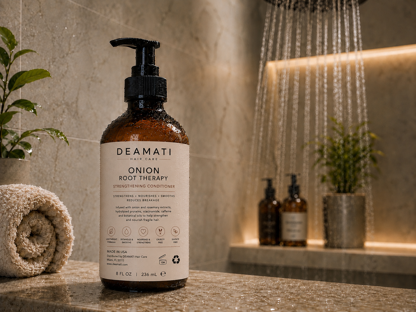 DEAMATI Onion Root Therapy Conditioner Strength + Nourishment + Healthy-Looking Hair